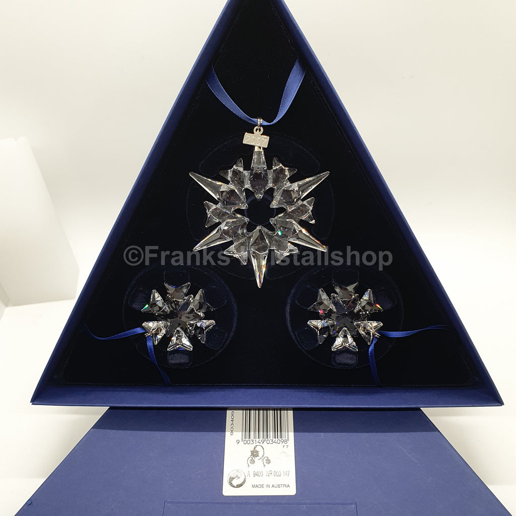 SWAROVSKI Weihnachtsstern 2007 klar 3er Set 903409