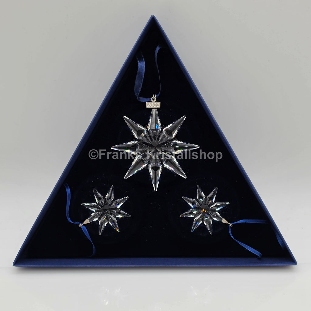 SWAROVSKI Weihnachtsstern 2009 klar 3er Set 996500