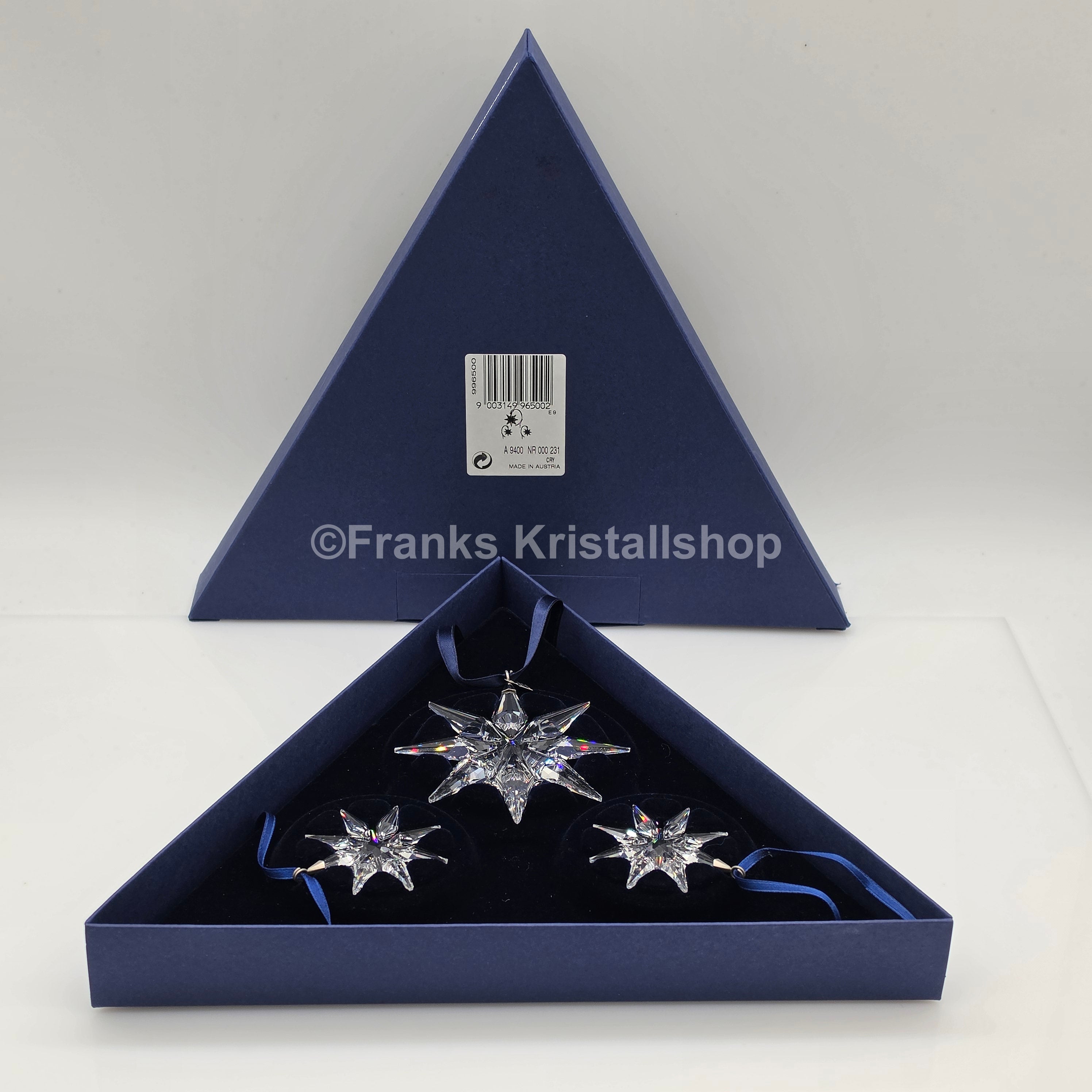 SWAROVSKI Weihnachtsstern 2009 klar 3er Set 996500