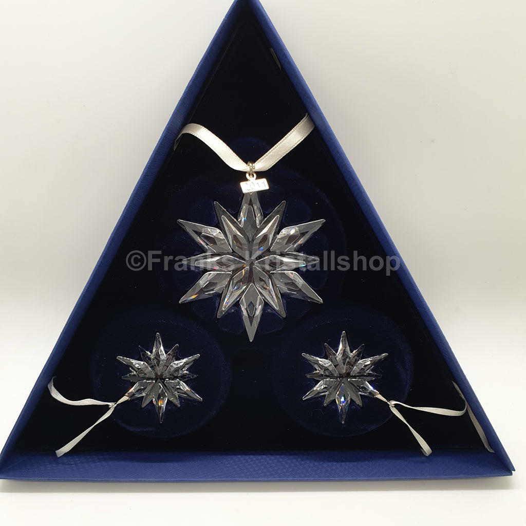 SWAROVSKI Weihnachtsstern 2011 klar 3er Set 1092039