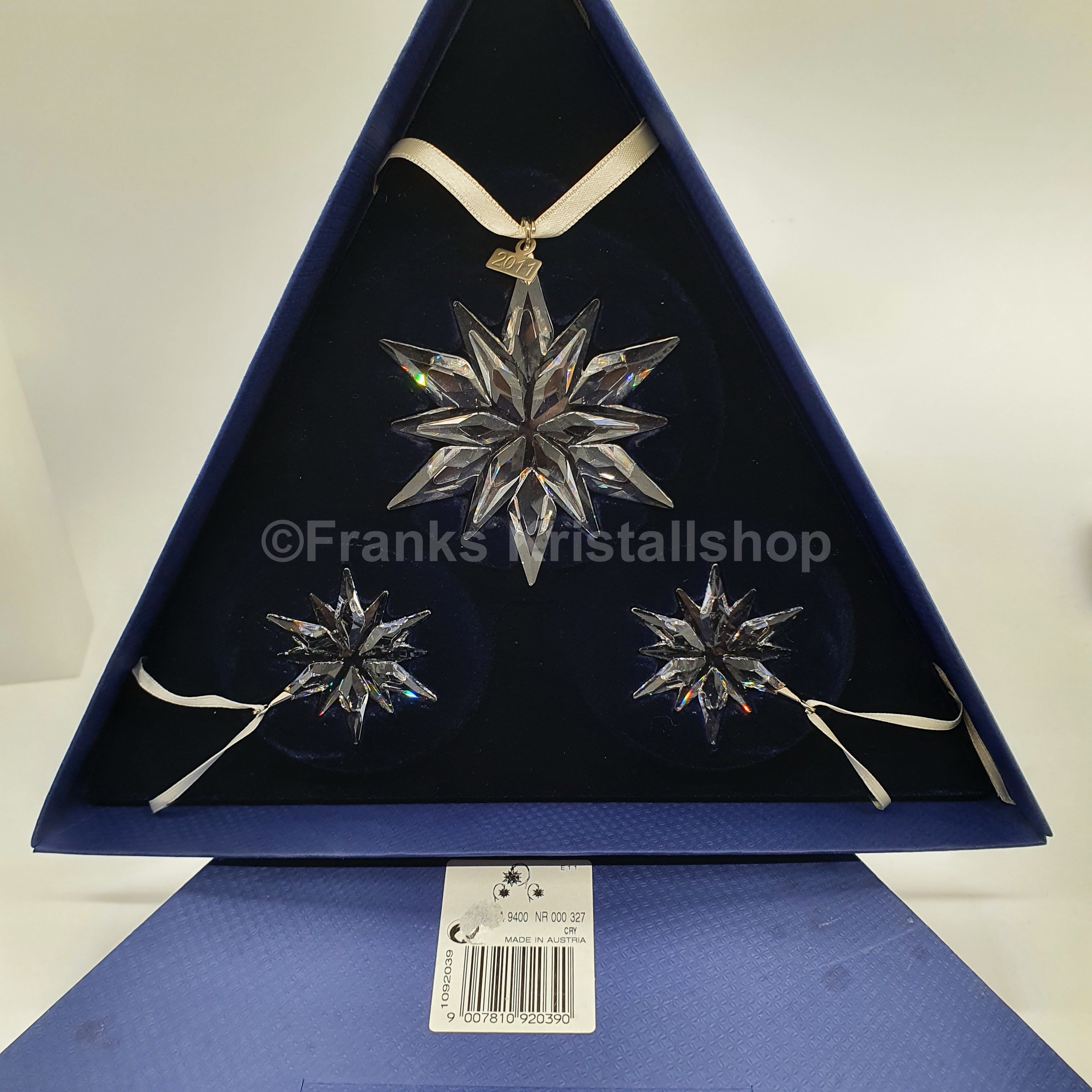 SWAROVSKI Weihnachtsstern 2011 klar 3er Set 1092039