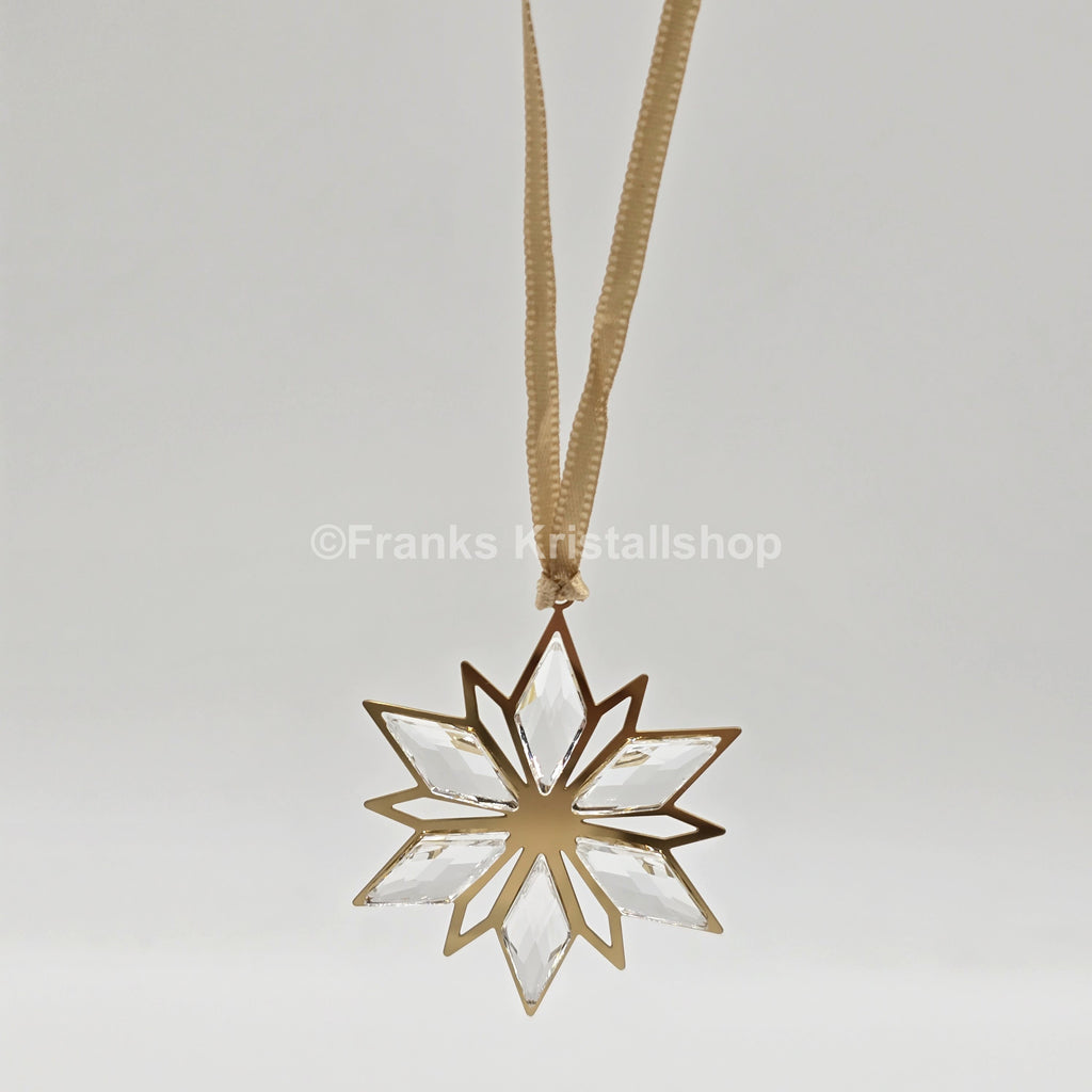 SWAROVSKI Weihnachtsstern Goldstern 2014 Klein Klar Gold 5064267