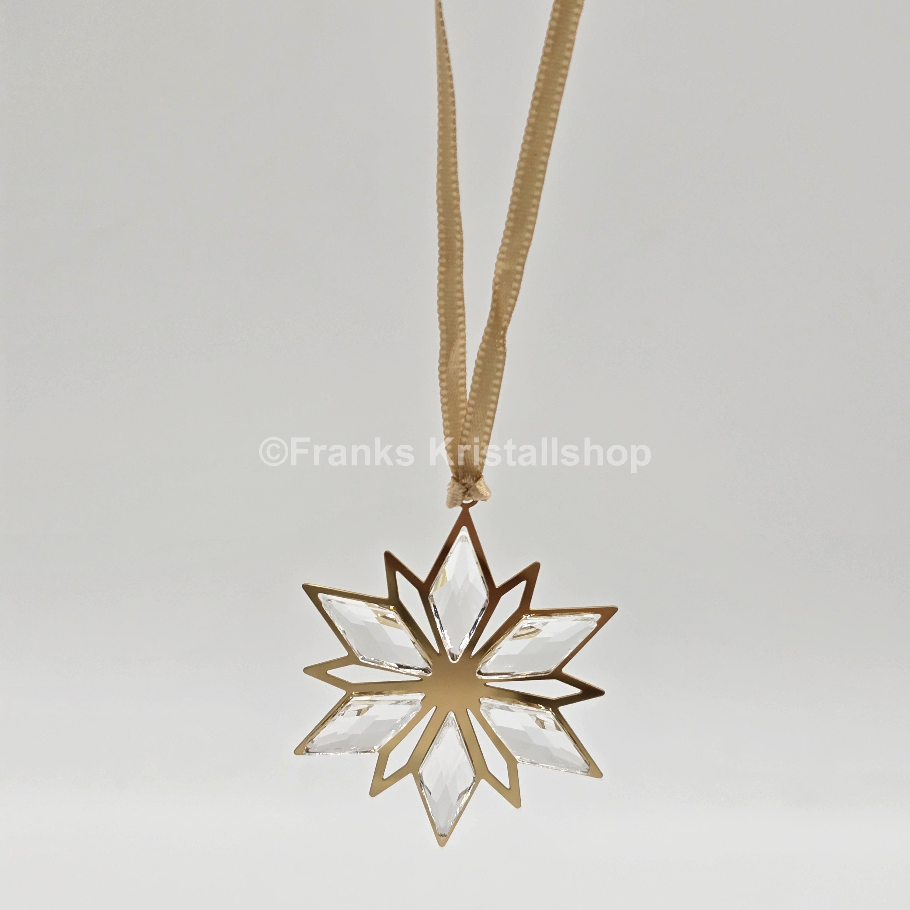 SWAROVSKI Weihnachtsstern Goldstern 2014 Klein Klar Gold 5064267