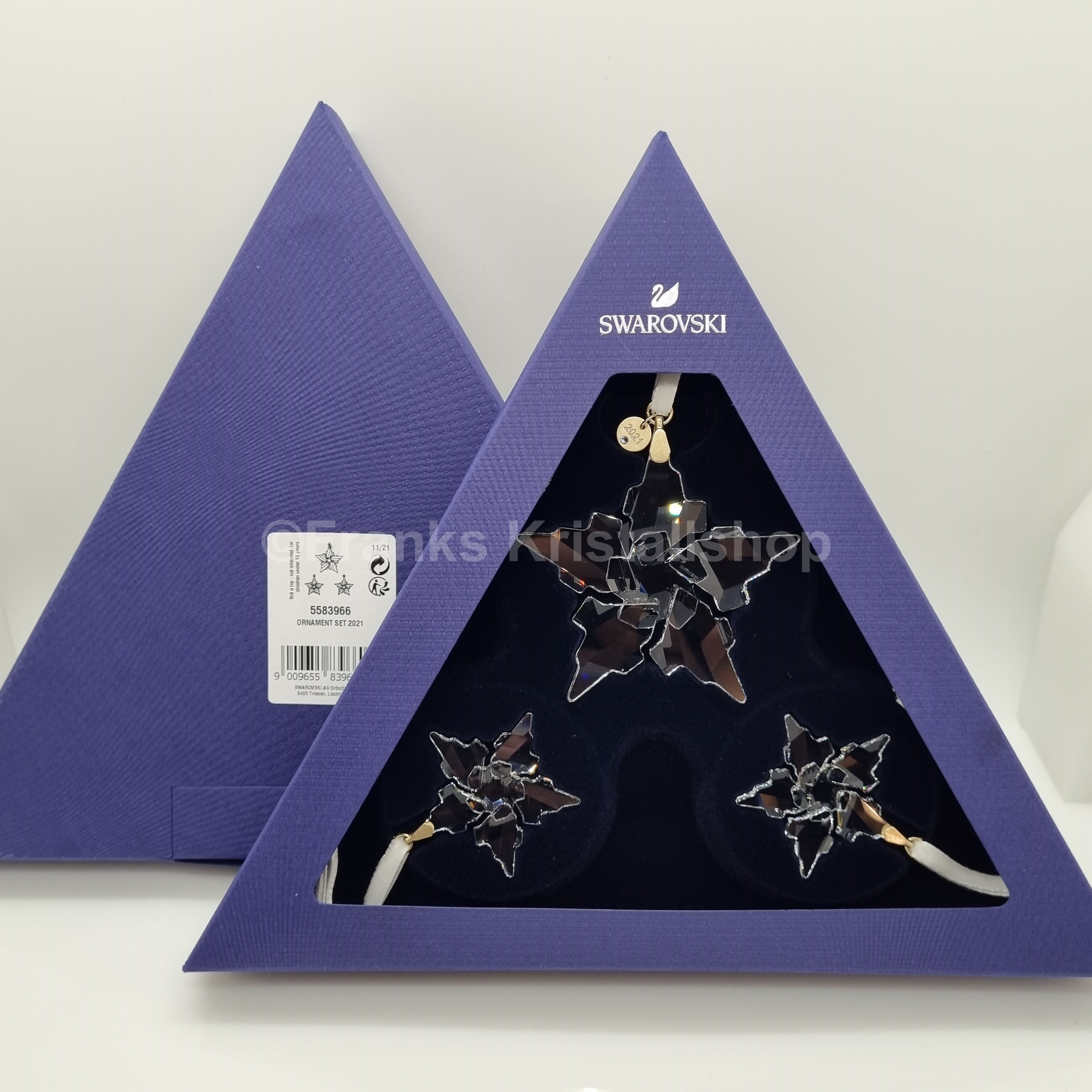 SWAROVSKI Weihnachtsstern 2021 Klar 3er Set 5583966