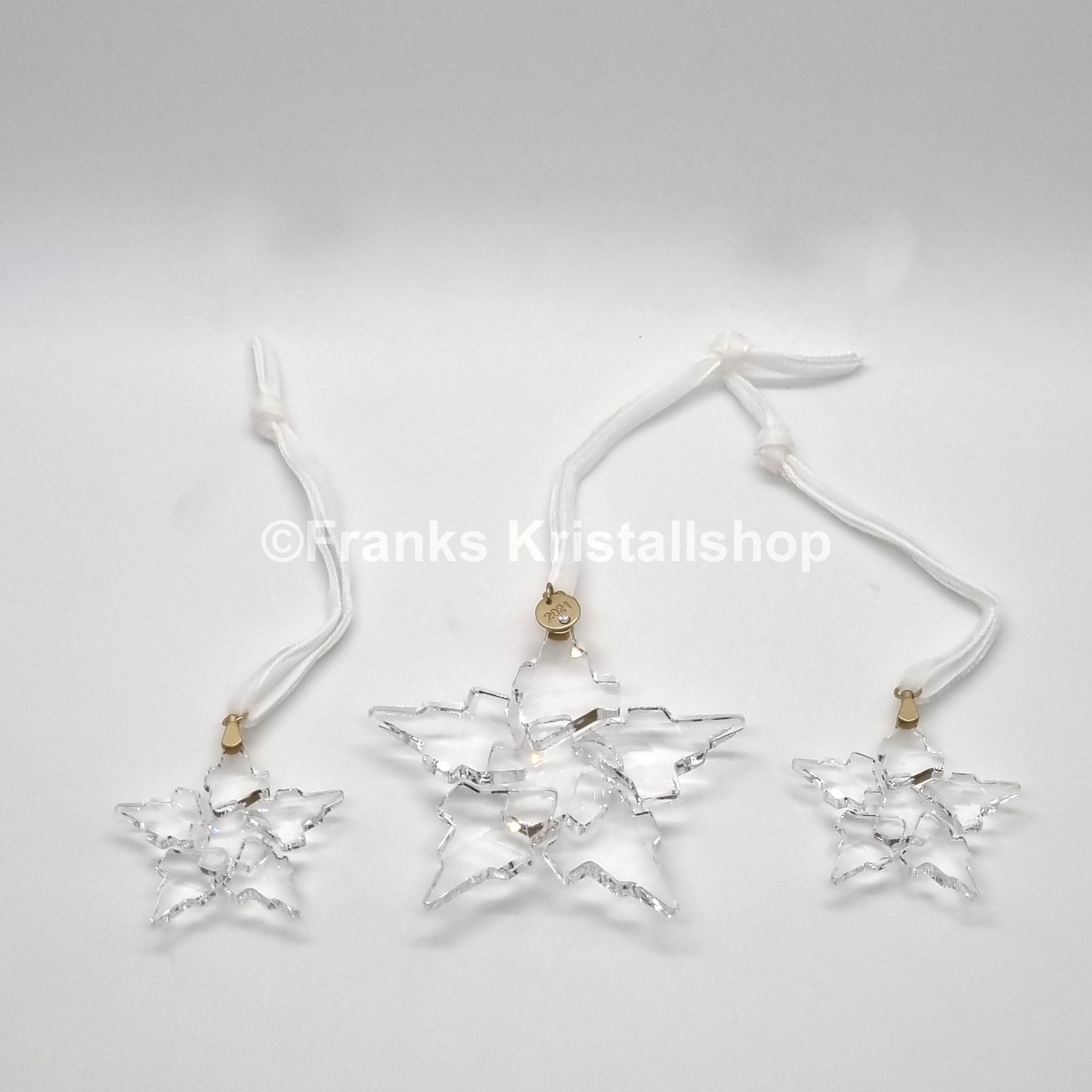 SWAROVSKI Weihnachtsstern 2021 Klar 3er Set 5583966
