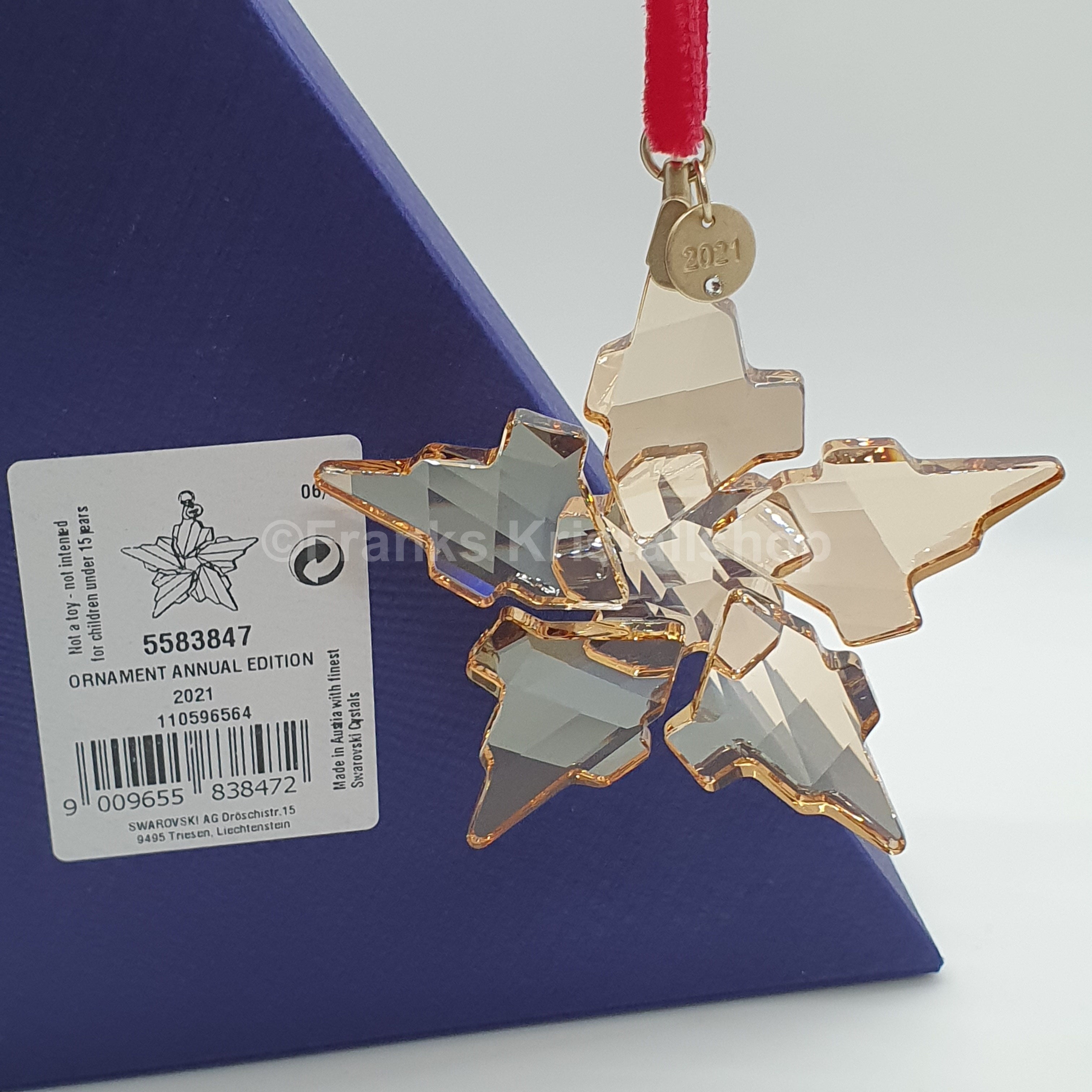 SWAROVSKI Weihnachtsstern 2021 Gold Groß Festive Ornament 5583847