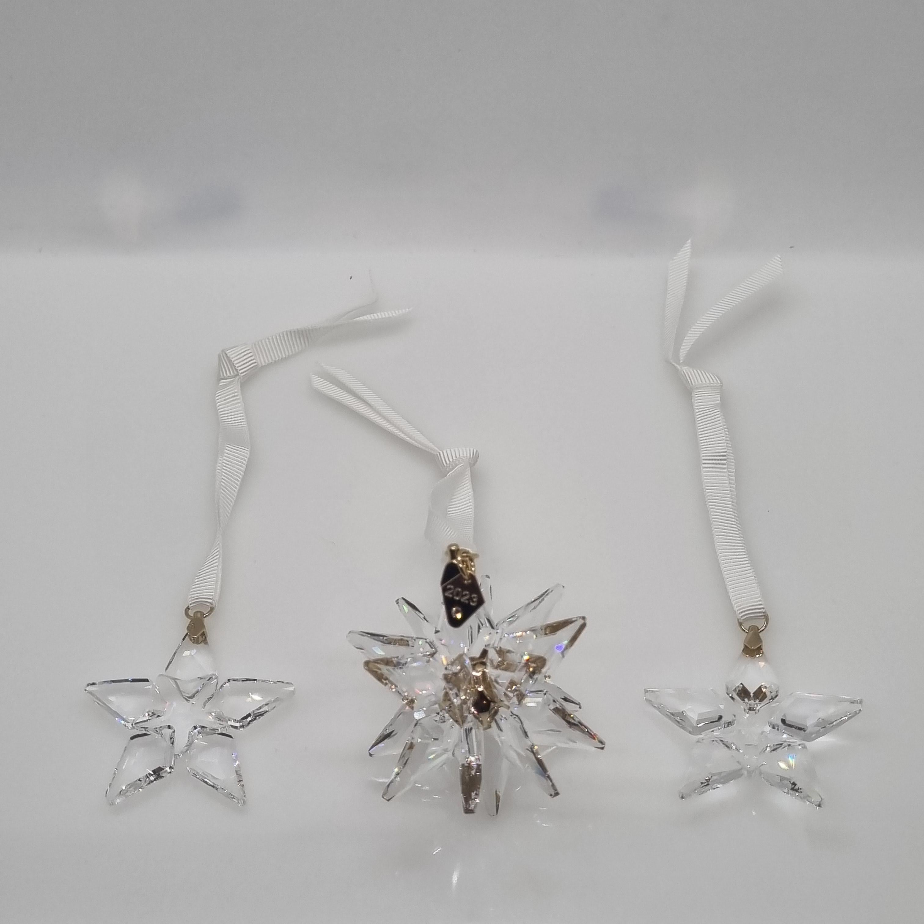 SWAROVSKI Weihnachtsstern 2023 3D 3er Set Klar 5655102