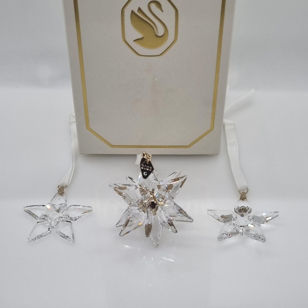 SWAROVSKI Weihnachtsstern 2023 3D 3er Set Klar 5655102