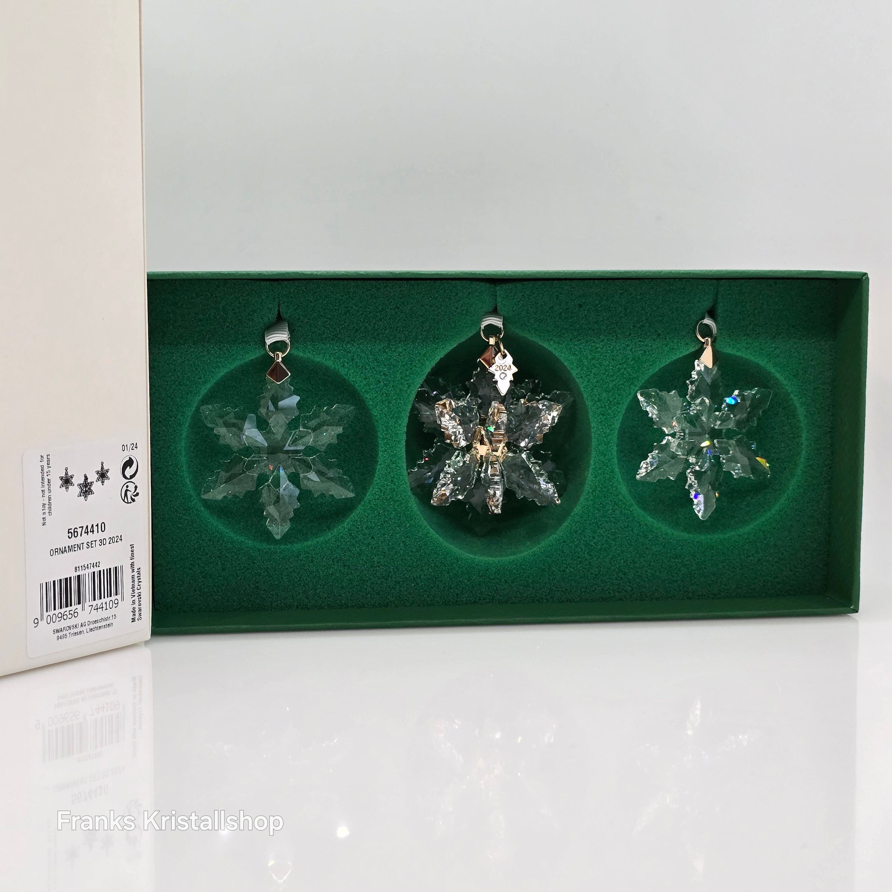 SWAROVSKI Weihnachtsstern 2024 3D 3er Set Klar 5674410