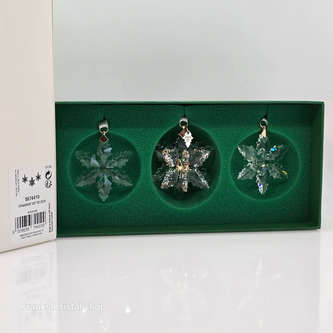 SWAROVSKI Weihnachtsstern 2024 3D 3er Set Klar 5674410