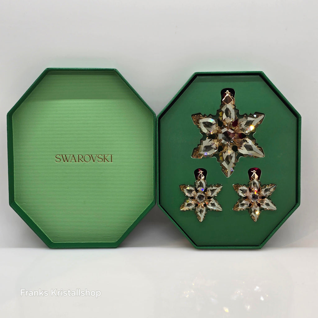 SWAROVSKI Weihnachtsstern 2024 Gold 3er Set 5674401