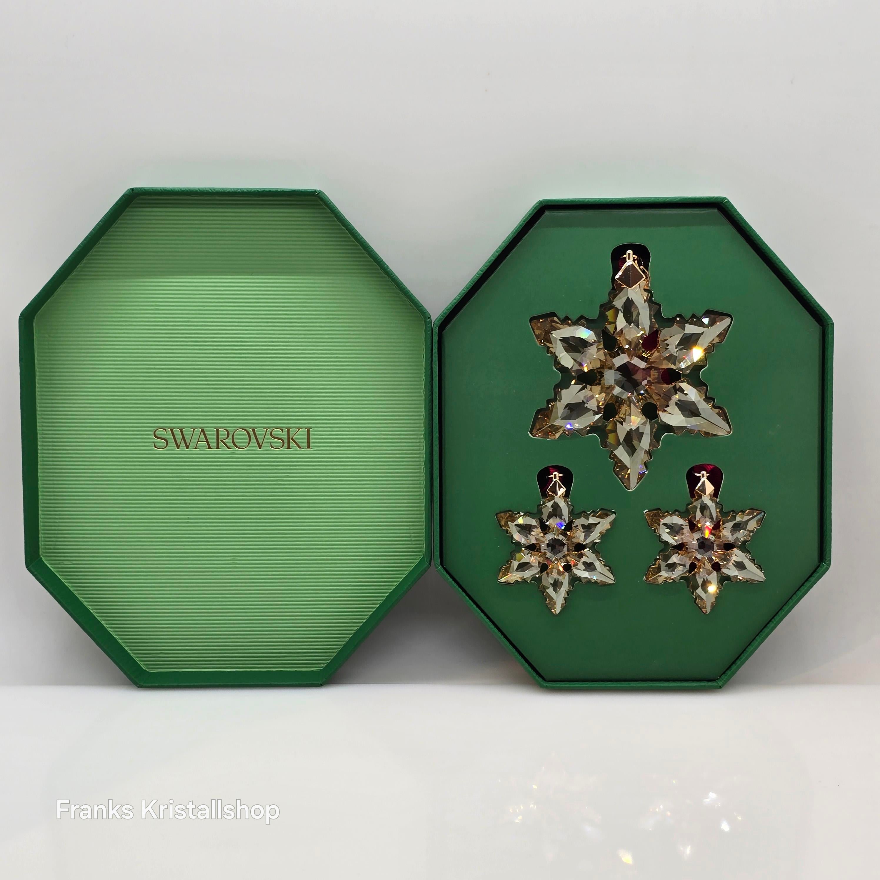 SWAROVSKI Weihnachtsstern 2024 Gold 3er Set 5674401