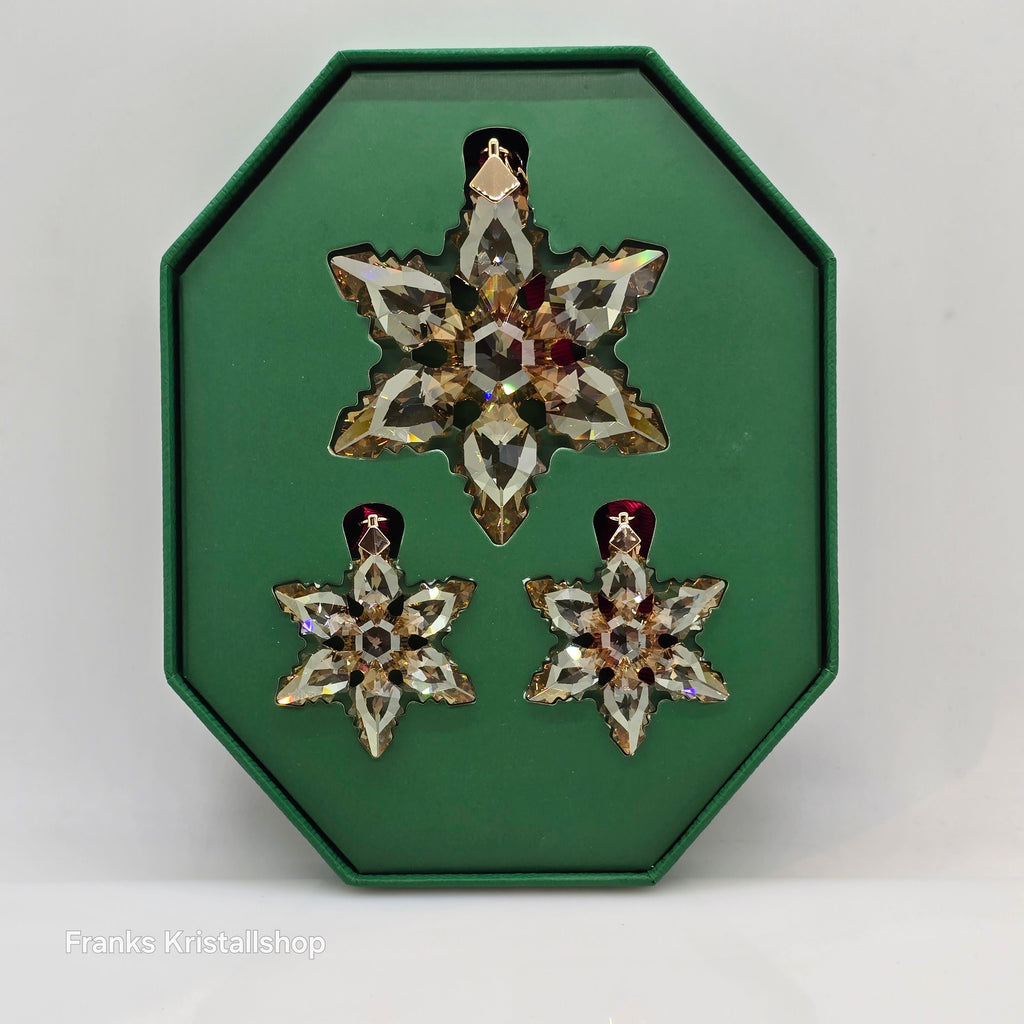 SWAROVSKI Weihnachtsstern 2024 Gold 3er Set 5674401