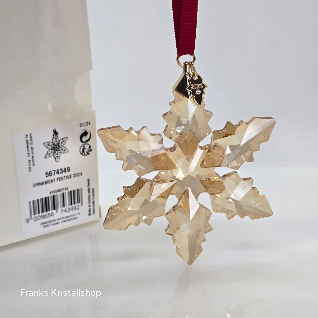 SWAROVSKI Weihnachtsstern 2024 Groß Gold Festive 5674349