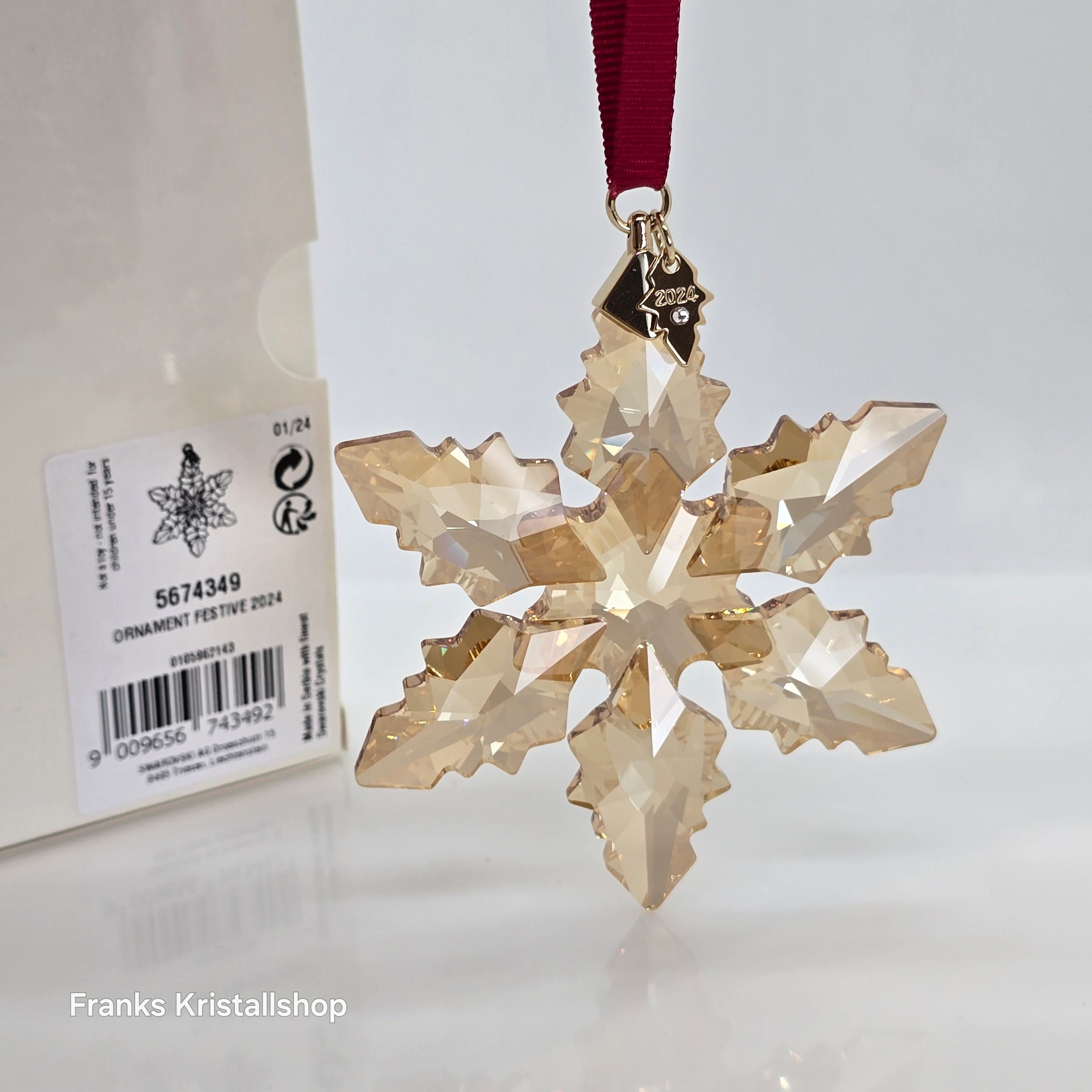 SWAROVSKI Weihnachtsstern 2024 Groß Gold Festive 5674349