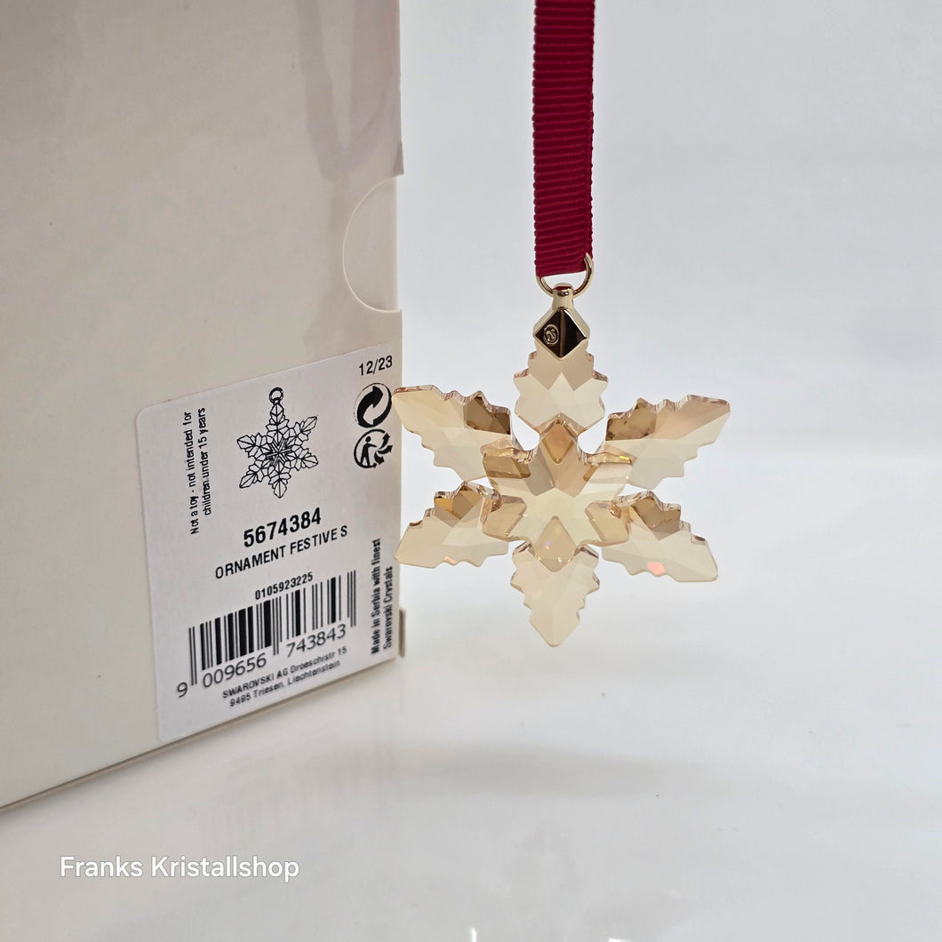 SWAROVSKI Weihnachtsstern 2024 Klein Gold Festive 5674384