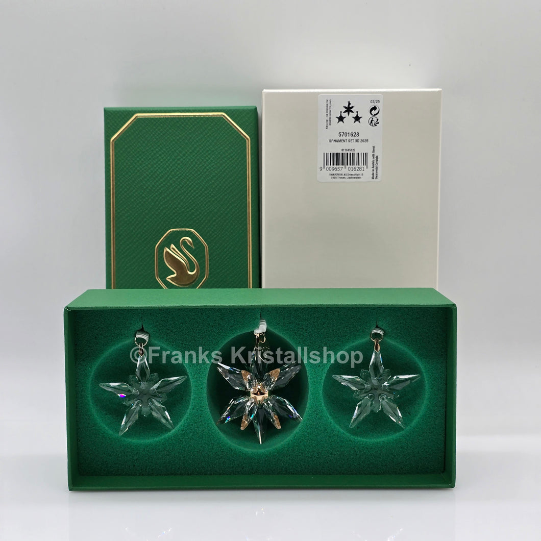 SWAROVSKI Weihnachtsstern 2025 3D 3er Set Klar 5701628