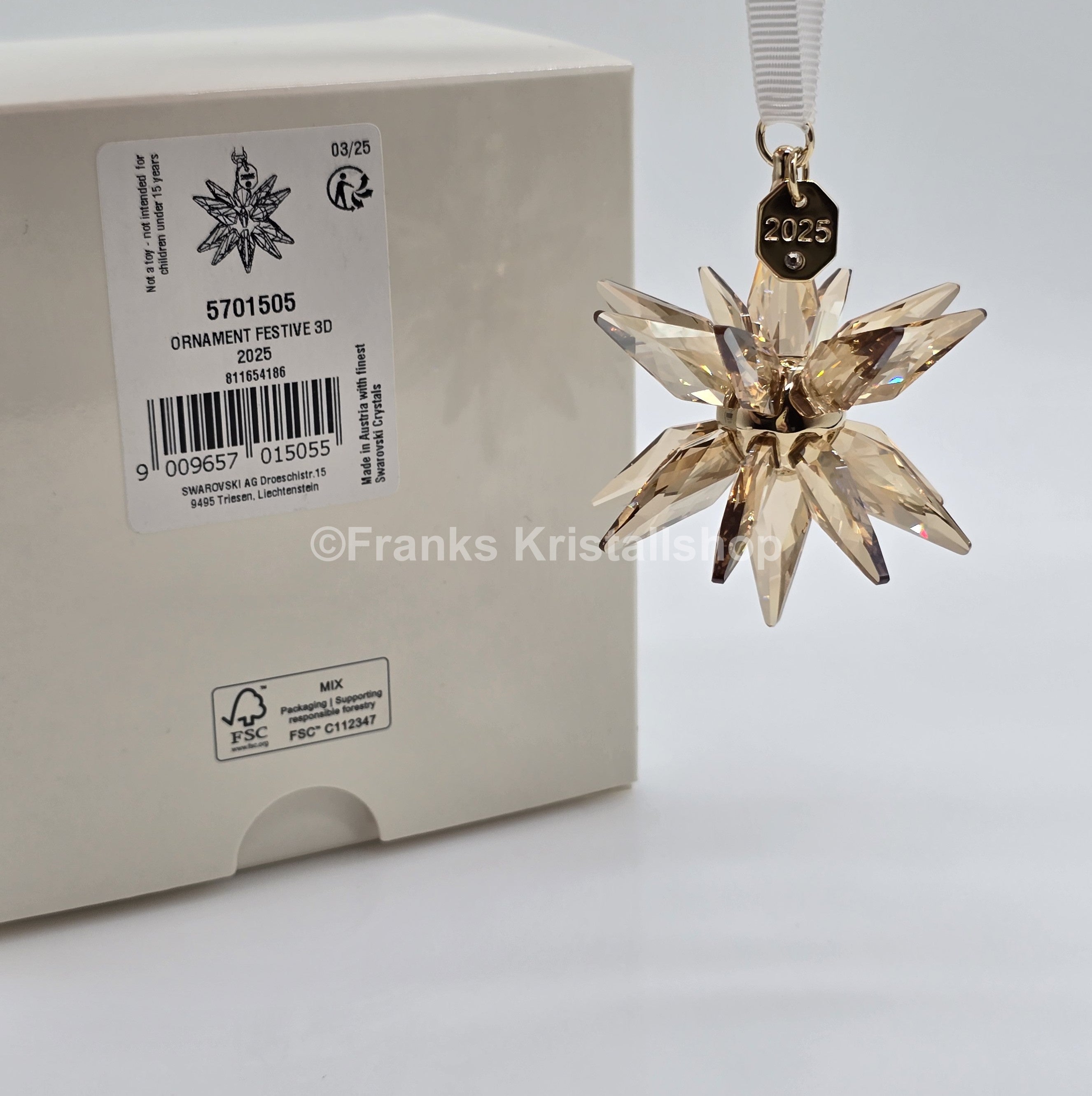 SWAROVSKI Weihnachtsstern 2025 3D Gold Festive 5701505