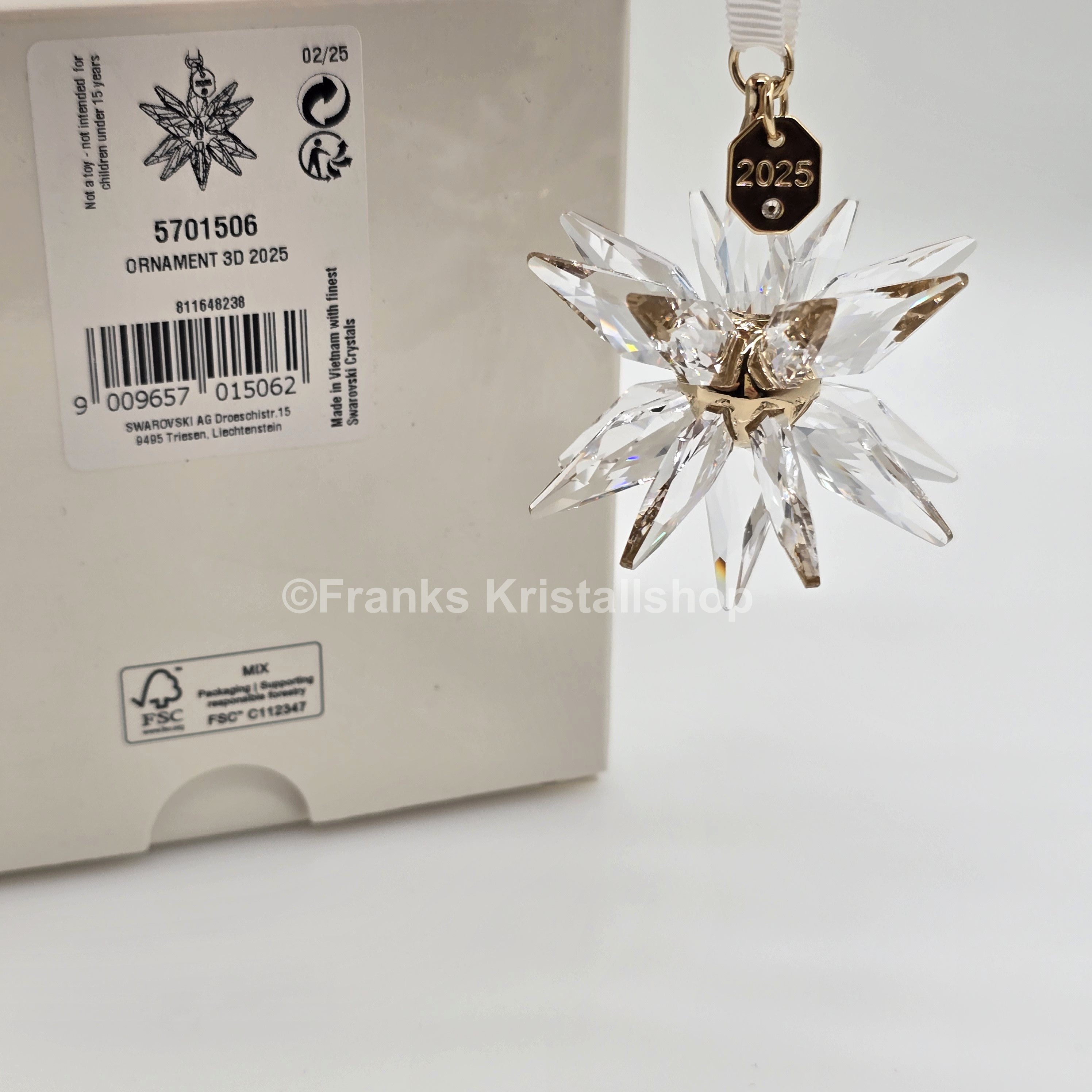 SWAROVSKI Weihnachtsstern 2025 3D Klar Annual Edition 5701506