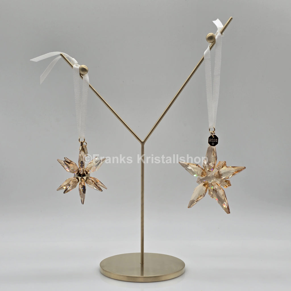 Swarovski Weihnachtsstern 2025 Gold 2er Set 3D Festive Ornament 5701824