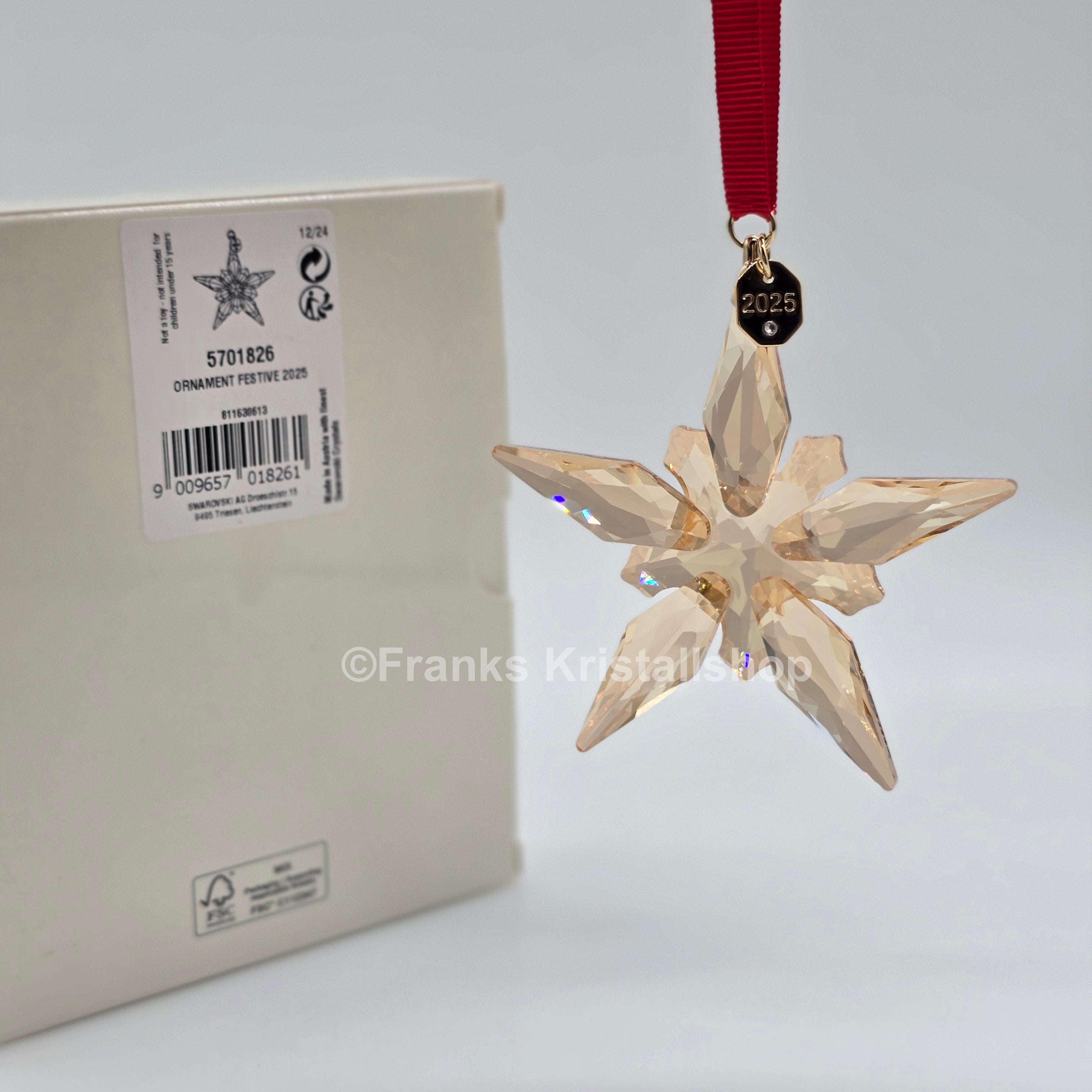 SWAROVSKI Weihnachtsstern 2025 Groß Gold Festive 5701826
