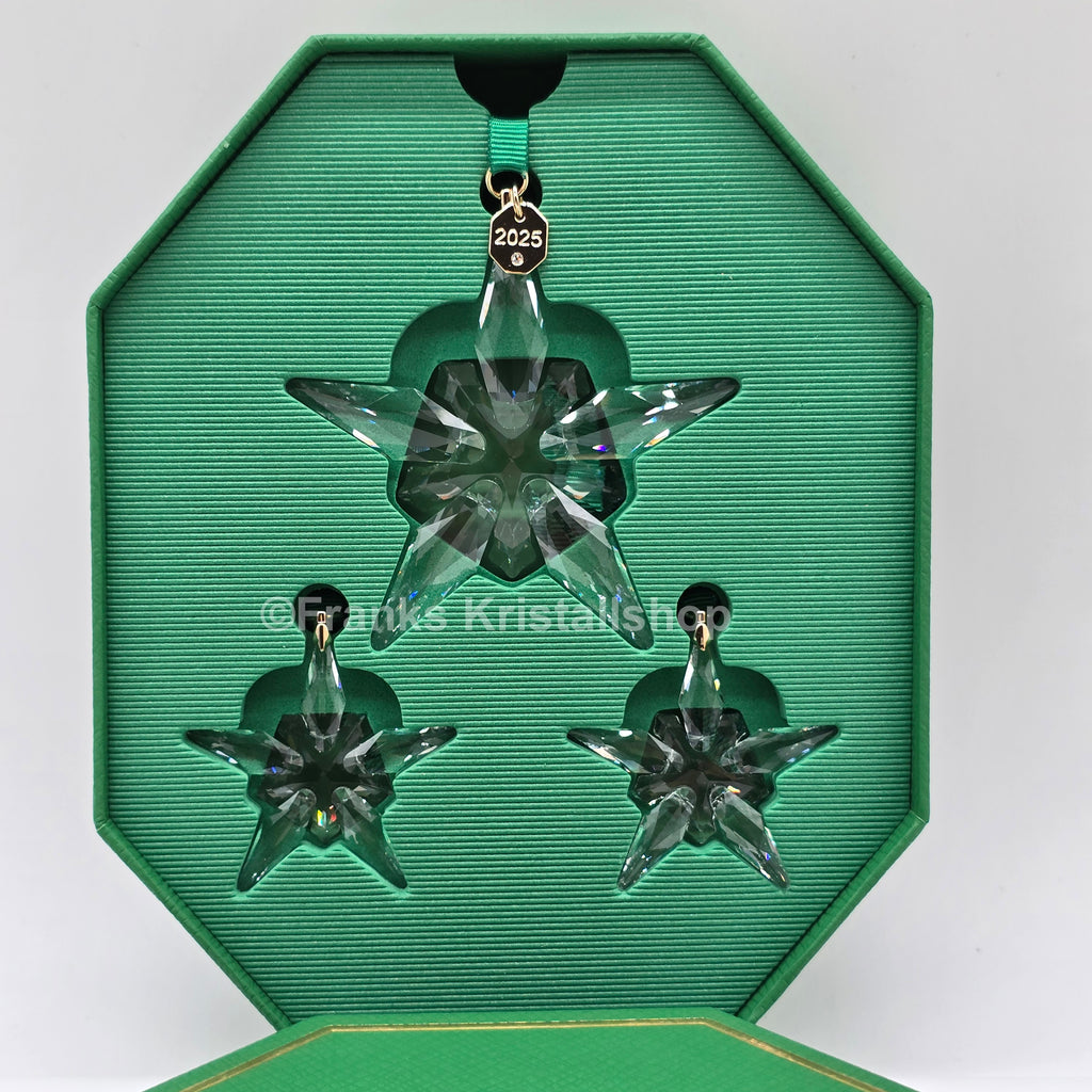 SWAROVSKI Weihnachtsstern 2025 Klar 3er Set 5701854
