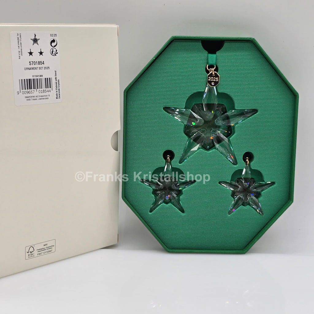 SWAROVSKI Weihnachtsstern 2025 Klar 3er Set 5701854