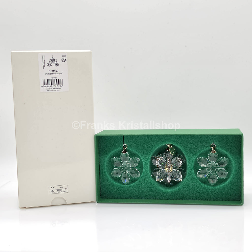 SWAROVSKI Weihnachtsstern 2026 3D 3er Set Klar 5731943