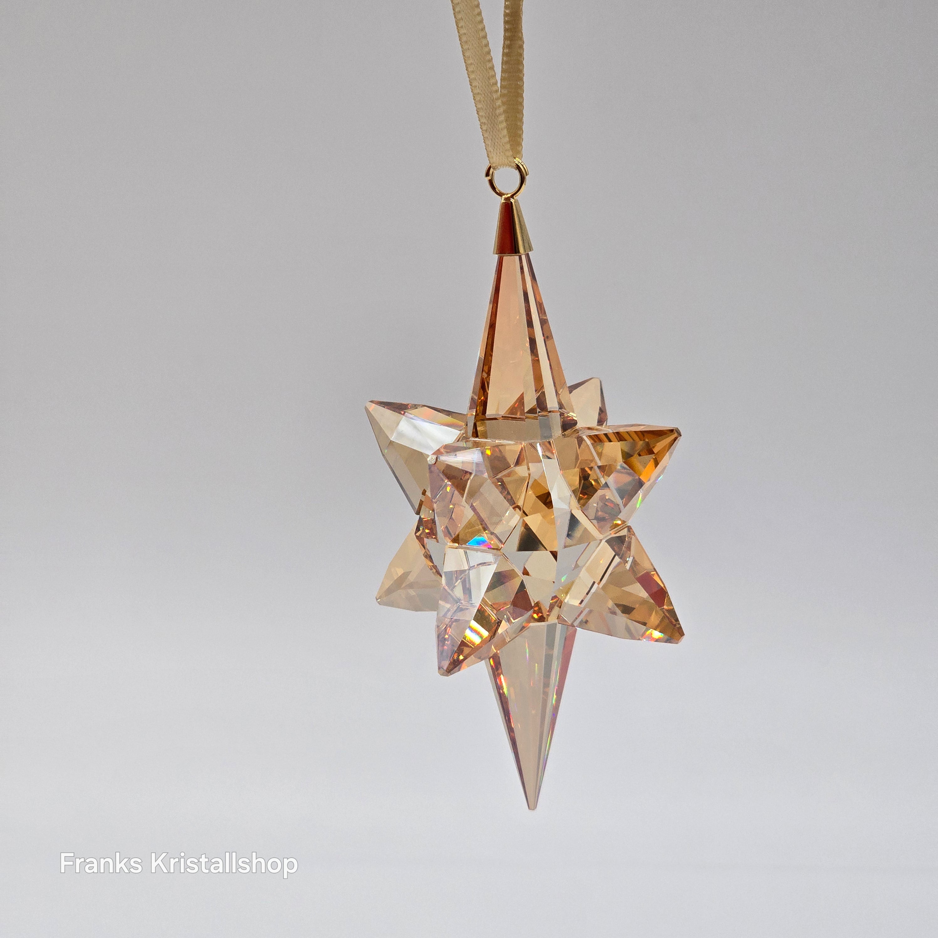 SWAROVSKI Weihnachtsstern 3D Ornament Groß, Gold 5301220 oU