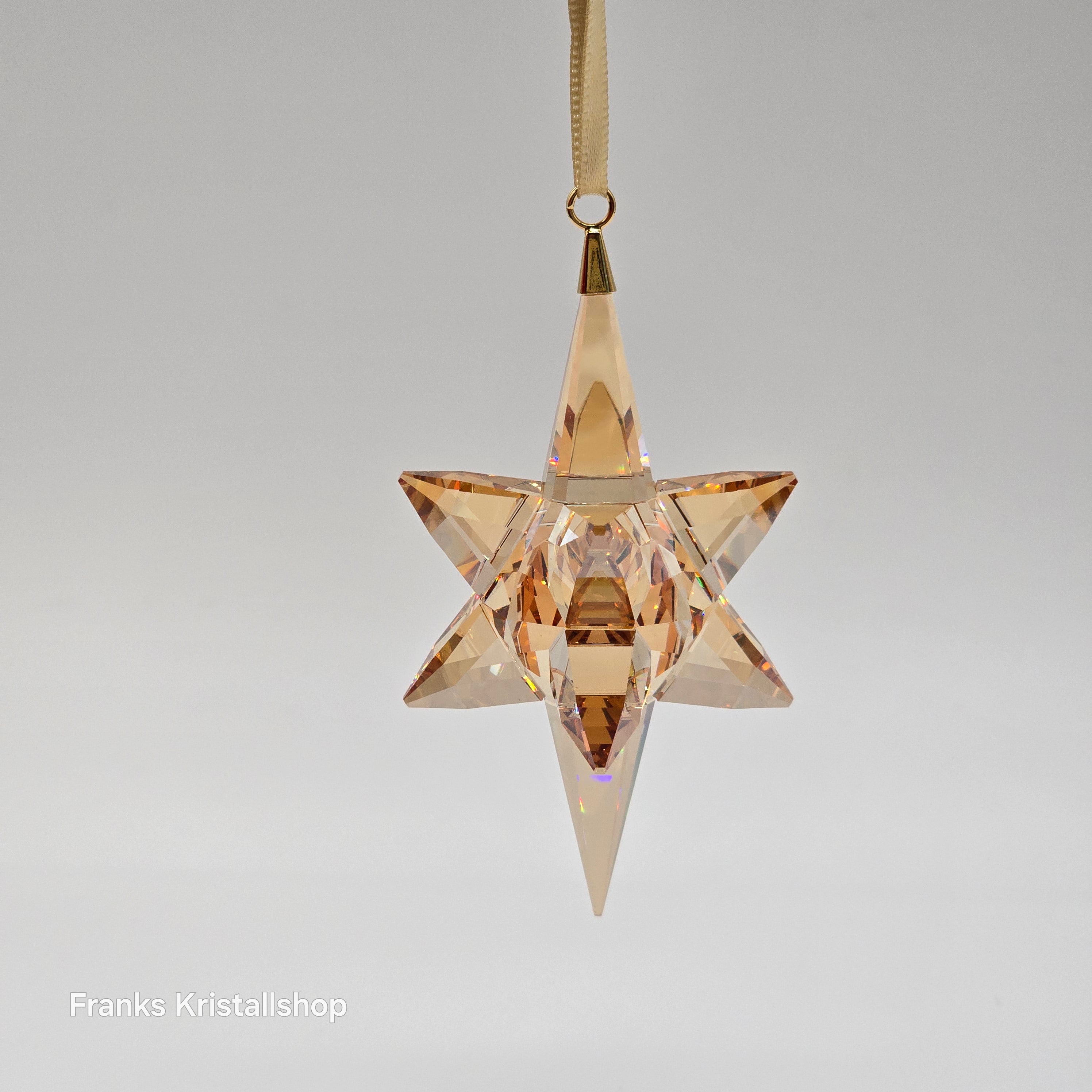 SWAROVSKI Weihnachtsstern 3D Ornament Groß, Gold 5301220 oU