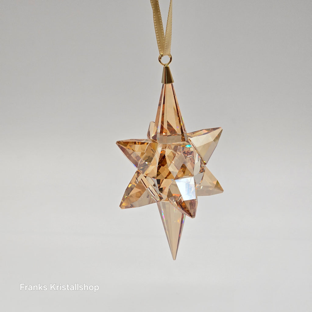 SWAROVSKI Weihnachtsstern 3D Ornament Groß, Gold 5301220 oU