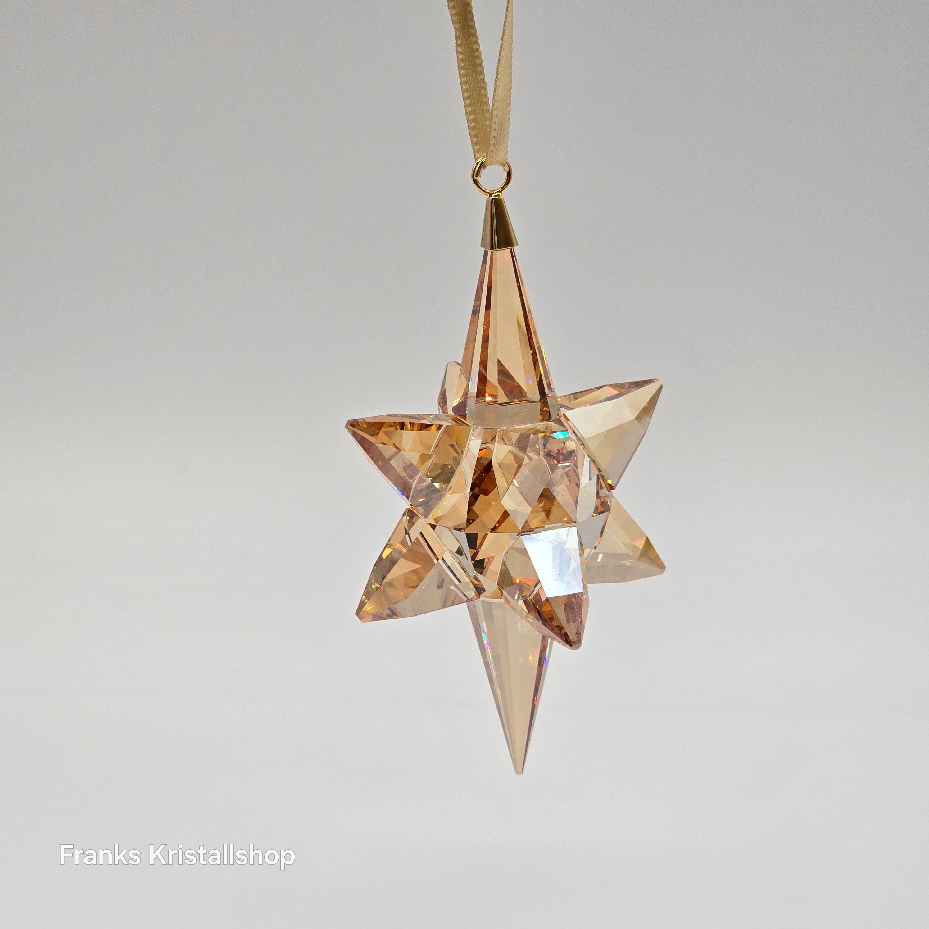 SWAROVSKI Weihnachtsstern 3D Ornament Groß, Gold 5301220 oU