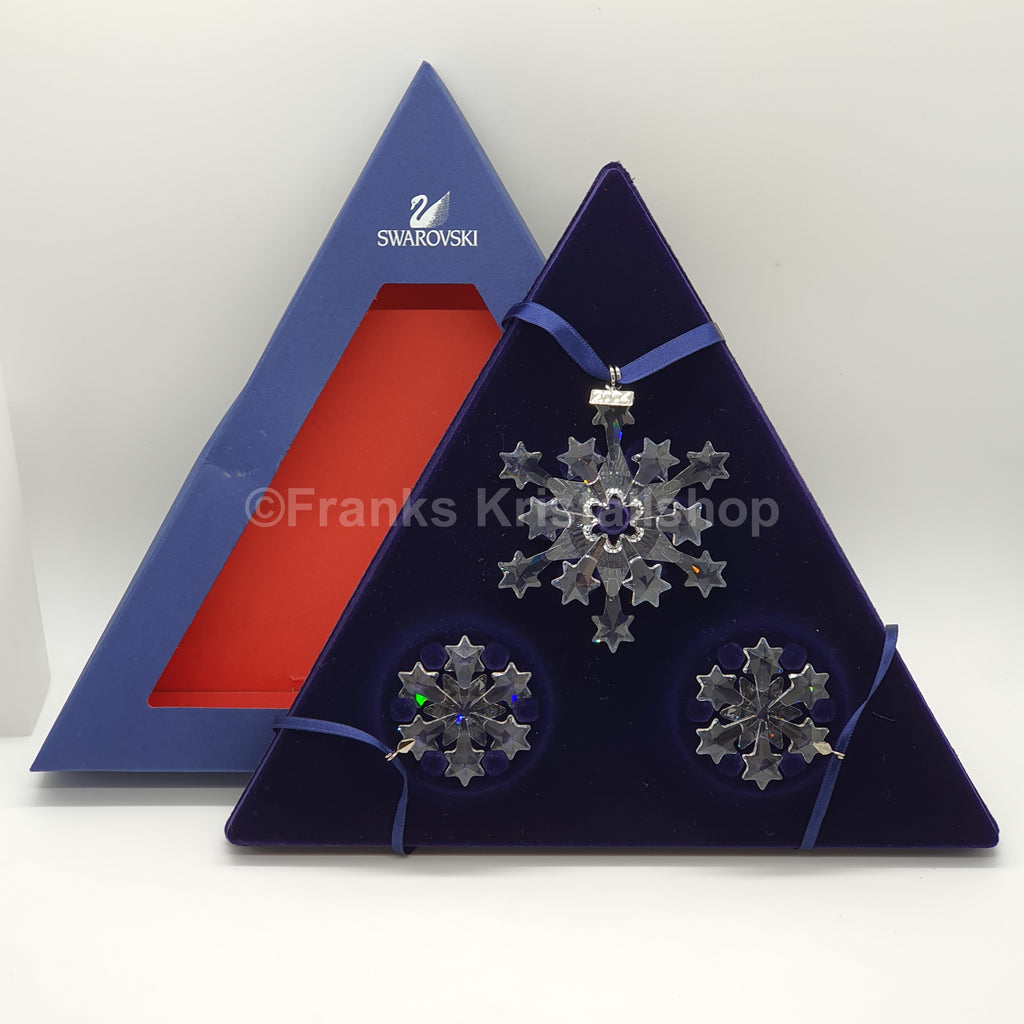 SWAROVSKI Weihnachtsstern 2004 klar 3er Set 682961