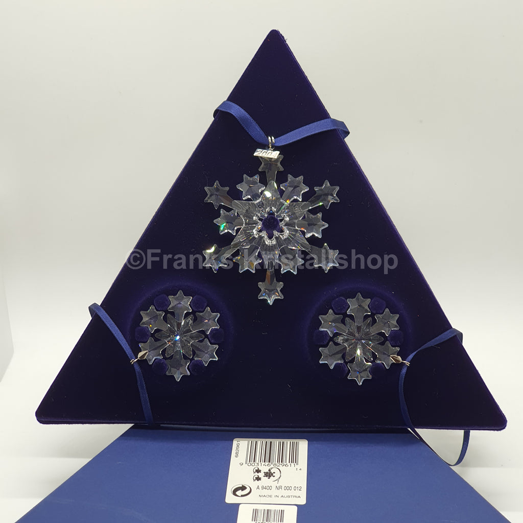 SWAROVSKI Weihnachtsstern 2004 klar 3er Set 682961