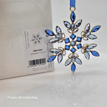 Lade das Bild in den Galerie-Viewer, SWAROVSKI Weihnachtsstern Gema Blau Christmas Ornament 5691042
