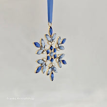 Lade das Bild in den Galerie-Viewer, SWAROVSKI Weihnachtsstern Gema Blau Christmas Ornament 5691042
