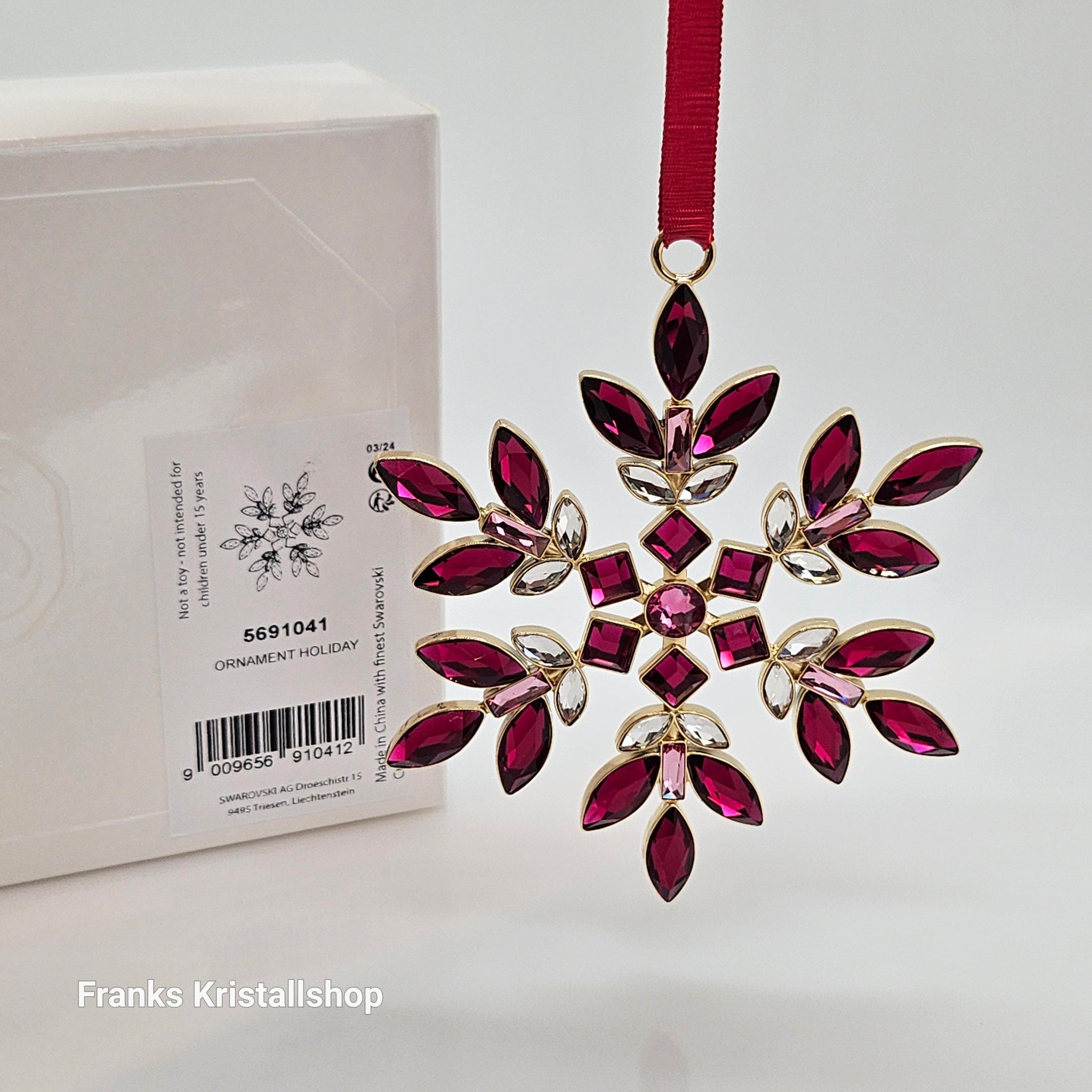 SWAROVSKI Weihnachtsstern Gema Rot Christmas Ornament 5691041 – Franks  Kristall Shop
