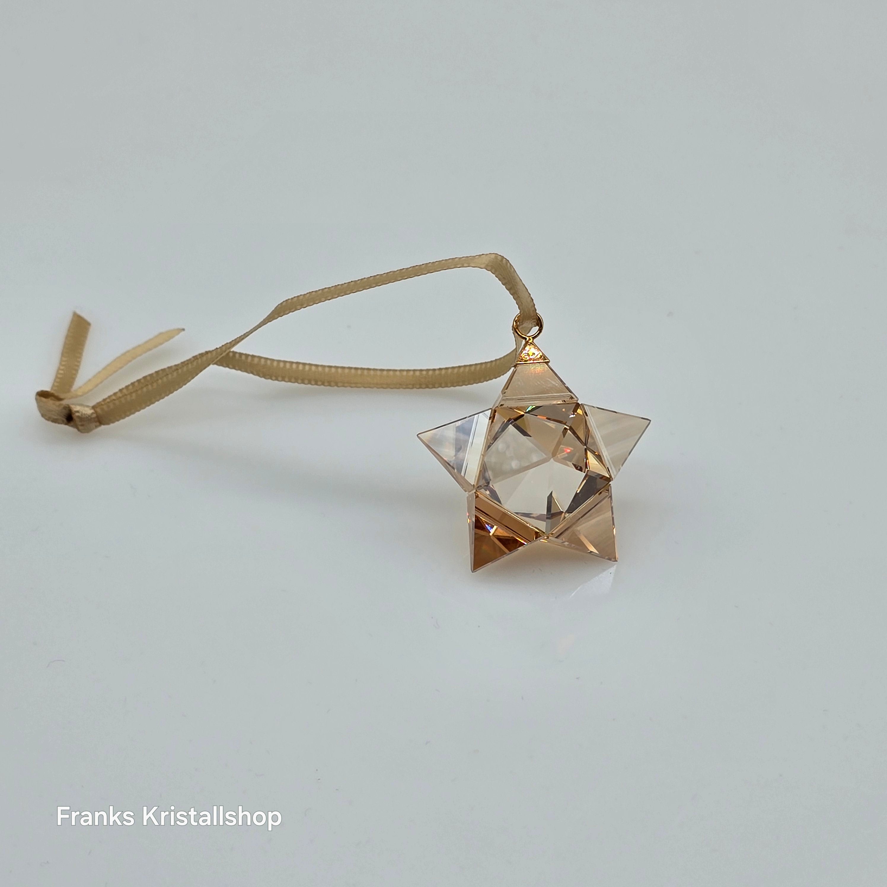 SWAROVSKI Weihnachtsstern Stern Ornament AB Gold Klein 5223596