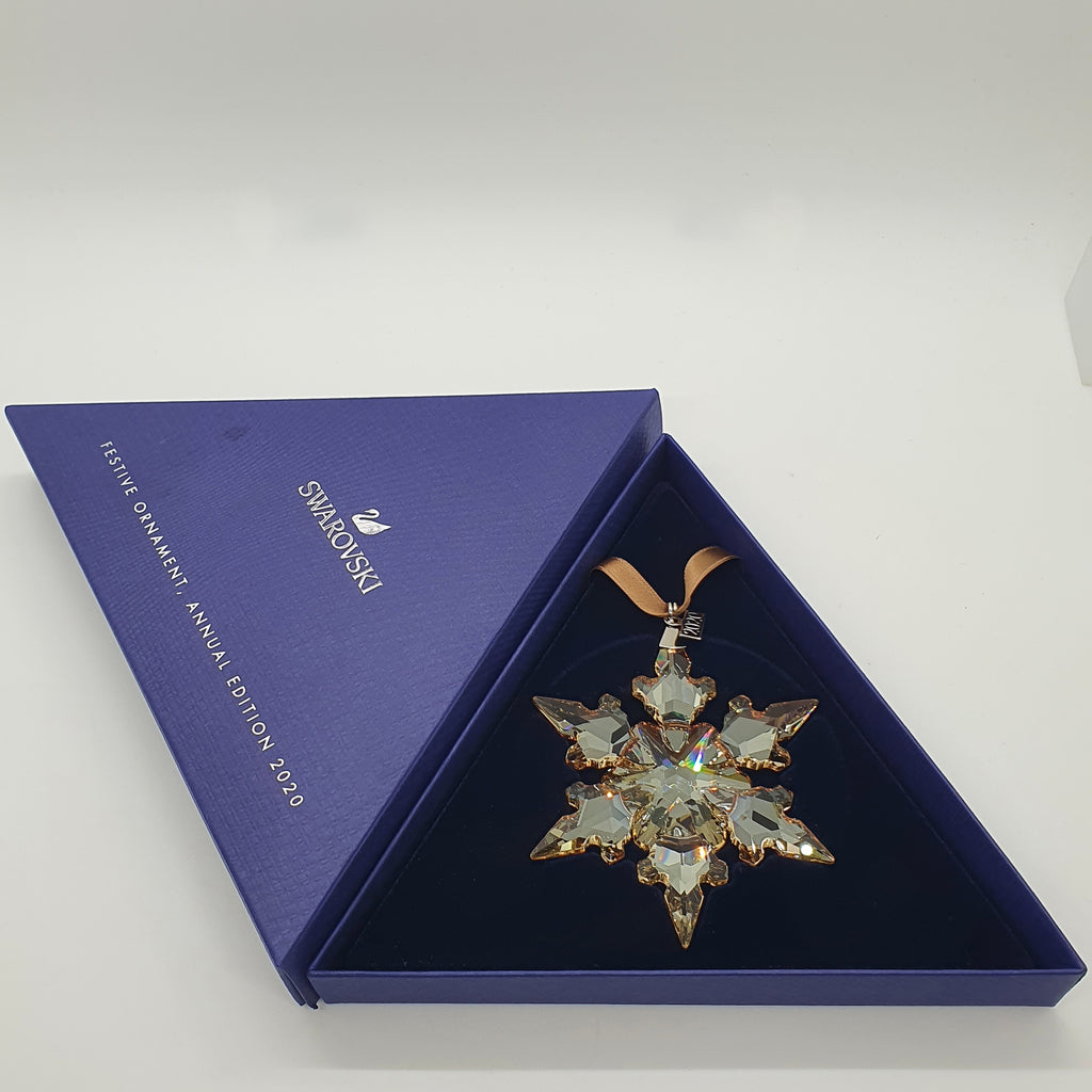 SWAROVSKI Weihnachtsstern 2020 Gold Groß Festive Ornament 5489192