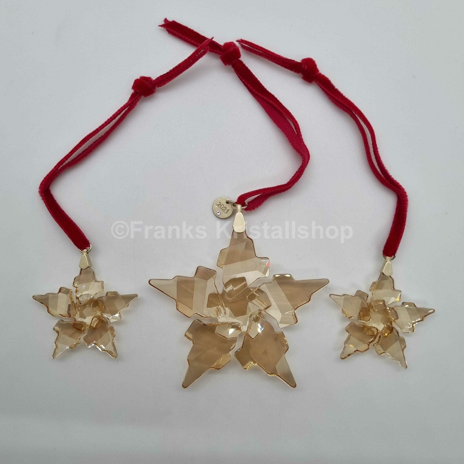 SWAROVSKI Weihnachtsstern 2021 Gold 3er Set 5597133