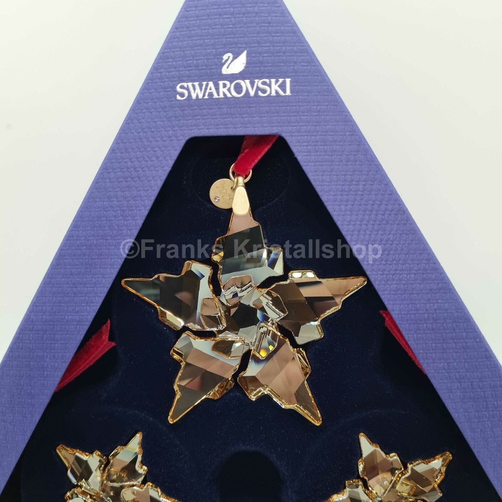 SWAROVSKI Weihnachtsstern 2021 Gold 3er Set 5597133