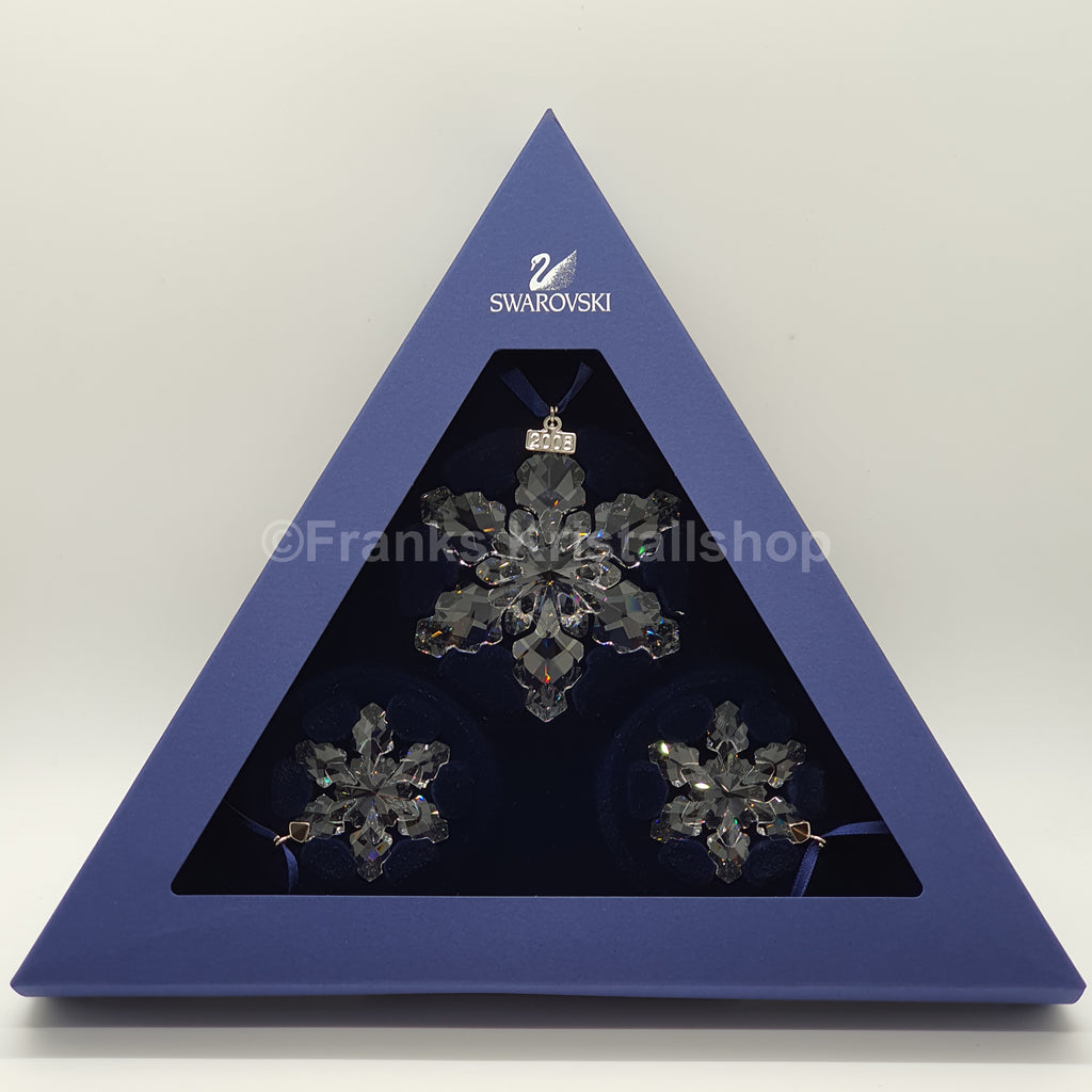 SWAROVSKI Weihnachtsstern 2008 klar 3er Set 946487