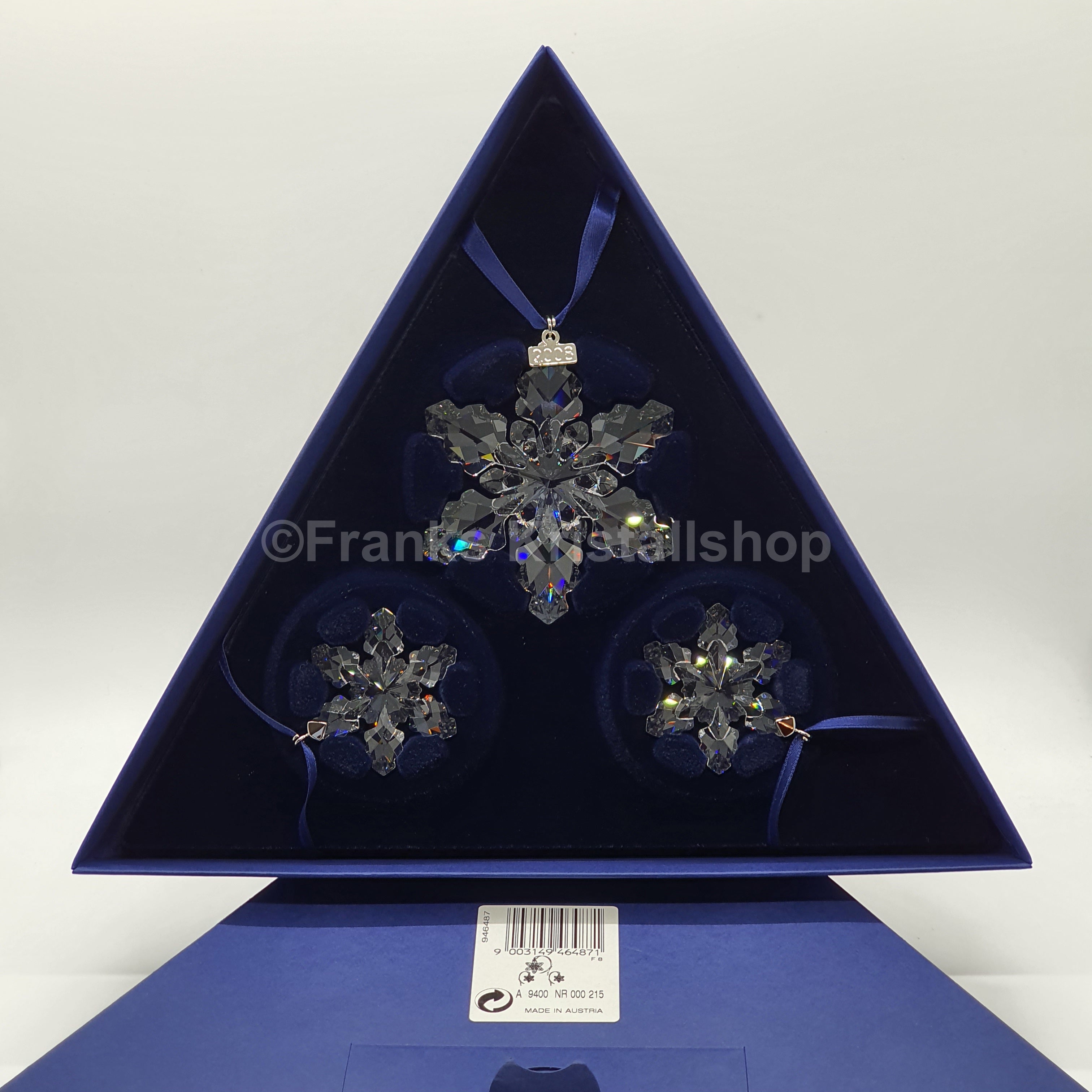 SWAROVSKI Weihnachtsstern 2008 klar 3er Set 946487
