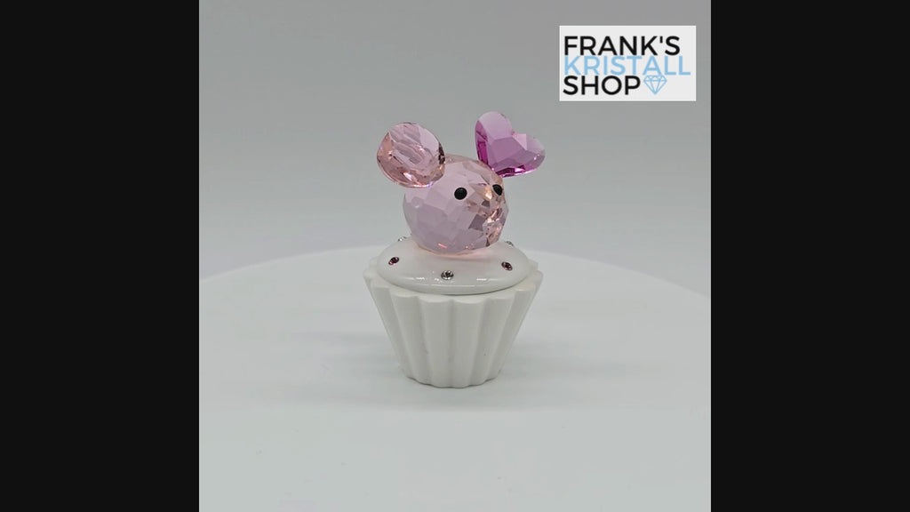 SWAROVSKI Memories Cupcake Dose Zahndose Mit Maus Rosa 1194042