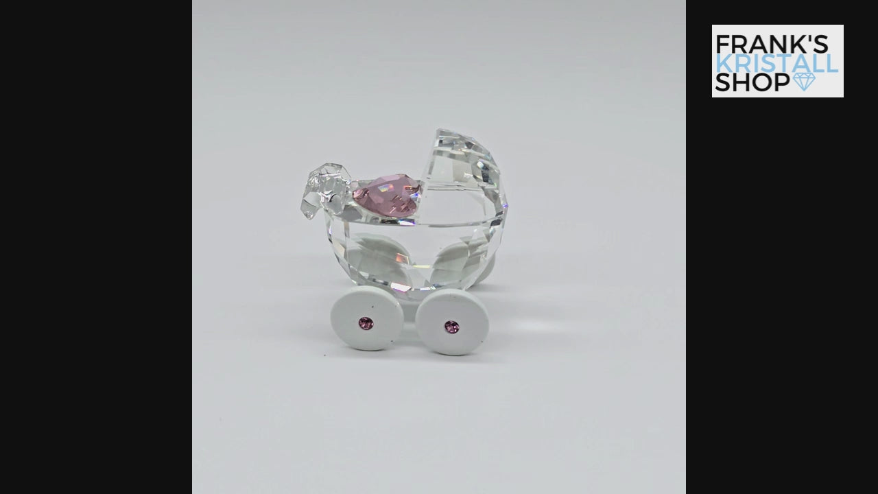 SWAROVSKI Memories Kinderwagen Ein Mädchen Herz Rosa Pink 5003407