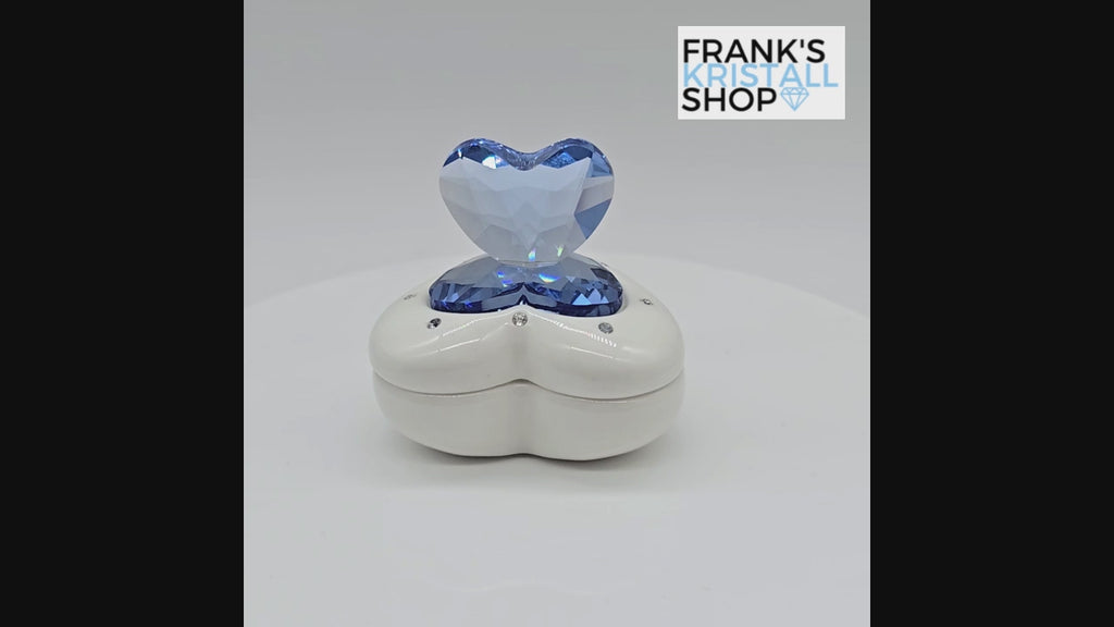 SWAROVSKI Memories Herz Dose Schmuckdose Herz Blau 5115541 oU