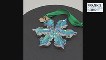Laden und Abspielen von Videos im Galerie-Viewer, SWAROVSKI Weihnachtsstern 2022 groß Sonderausgabe Farbe Crystal Aurora Borealis
