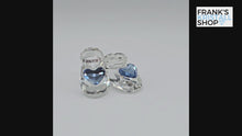 Laden und Abspielen von Videos im Galerie-Viewer, SWAROVSKI Memories Babyschuhe Ein Junge Hellblau 5108539

