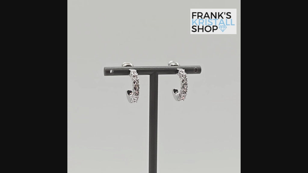 SWAROVSKI Mini Hoop Kreolen Ohrringe Weiß, Rhodiniert 5717567