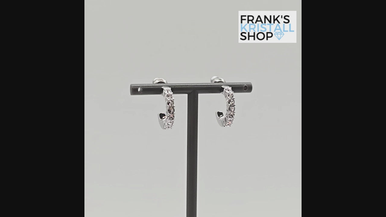 SWAROVSKI Mini Hoop Kreolen Ohrringe Weiß, Rhodiniert 5717567